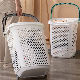  Luxury Large Toy Storage Container Hamper Bedroom Bathroom Plastic Laundry Basket with Wheels