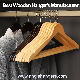  High-Quality Wooden Clothes Hangers (Solid wood) with Trousers Bar in Natural/Dark/Black/White Color for Shirts/Coats/Suits/Other Garments