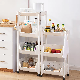  2022 New Style Modern Style 3-Tier Kitchen Spice Vegetable Food Organizer Toilet Bathroom Snack Stand Household Shelf Storage Trolley Rack Cart with Wheels