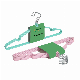  Hot Selling Metal Wire Hanger Colorful Non-Slip PVC Coating Metal Clothes Hanger for Supermarket