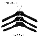 Fashion Three Size Broad Shoulder Plastic Black Top Clothes Hanger