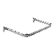 Metal Chrome Display Hanging Rod for Slotted Channel