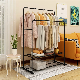  with 2-Tier Storage Shelf Metal Clothesdouble Hanging Freestanding Garment Rack