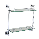  Bathroom Accessories Two Tier Bathroom Corner Double Glass Shelf