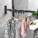  Aluminium Alloy Silver 3 Fold Indoor Outdoor Expandable Wall Mounted Cloth Drying Stand Laundry Hanger Foldable Clothes Dry Rack