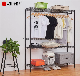  Collapsible Rolling Heavy Duty Chrome Metal Garment Display Clothing Hanging Rack Cloth Salesman′ S Rack