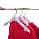  Satin Padded Wedding Dress Hanger with Square Hook Clothes Rack with Lace