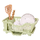  Kitchen Sink Side Draining Dish Drying Rack Drain Storage Basket with Utensil Holder and Drainboard