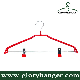  PVC Coat Wire Metal Bottom Hanger with Clips Pant Hanger