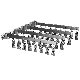 4 Foldable Towel Bar Stainless Steel Drying Rack with Sock Clip