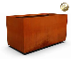 Rusty Rectangular Corten Steel Decorative Planter manufacturer