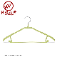  Cute Macarons Colorful Plastic PVC Coated Kids Clothes Metal Hanger for Display