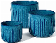  Large Planter Ceramic Flower Pot for Plants with Drainage Holes Garden Pots Porcelain Planters Outdoor Indoor House Plants Set of 3 Reactive Glaze Blue