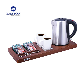 Hotel Guestroom 1L Stainless Steel Electric Kettle with Tray Set
