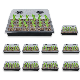 12 Cell Plastic Seedling Planting Tray for Greenhouse and Farm Nursery Seed Germination Starter Tray Flower Tree Grow Pot