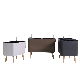  Indoor Outdoor Plastic Flower Plant Pots Jardin Macetas Raised Rectangular Planter with Wooden Legs and Self-Watering (ZJ-06-3)