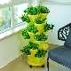  Stack-up Stereoscopic Four Petal Flower Pot Strawberry Plant Pot for Flower Vegetables Garden Planters Maceteros Flowerpot