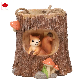  Lovely Tree Stump Hanging Resin Planter, Squirrel Animal Small Planting Pots, Flowers Container for Garden