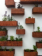  Rusty Hanging Wall Planters Set