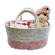  Large Portable Nursery Storage Bin Cotton Rope Diaper Caddy Organizer Storage Baskets
