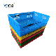  Colorful PP Material Folding Fruit and Vegetable Square Storage Stacking Basket with Holes