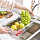  Kitchen Accessories Elastic Plastic Fruit Vegetable Tableware Washing Drainage Basket