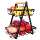  Home Decorative Kitchen Countertop Organizer Detachable Storage Rack Wire Bread Stand Holder Bowl Metal 2 Tier Fruit Basket