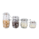  Airtight Glass Storage Jar for Candy Cookie Candle with Metal Clip