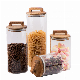  Wide Mouth Borosilicate Glass Jar for Food Storage with Acacia Wood Lid
