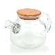 Best Selling Bamboo Lid Transparent Borosilicate Glass Teapot Water Pot manufacturer