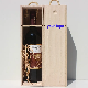 Single Bottle Wooden Wine Box Storage Box with Sliding Lid