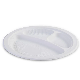 10inch Biodegradable 3 Compartment Disposable Cornstarch Food Container manufacturer