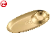  Customized Korean-Style SUS 304 Stainless Steel Snack Dumplings Golden Oval Division Dipping Plate Tray French Fries Plate