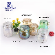 500ml 700ml Food Grade Electronic Iron Plating Glass Jar Design Golden Color Manson Glass Storage Jars with Airtight Clamp Lid for Honey, Dry Food, Pasta, Spice