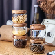  300ml 400ml 500ml 600ml 700ml 800ml 1000ml Glass Jar with Acacia Wood Lid Small Transparent Storage Tank