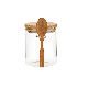  Candy Glass Jar 550ml Sugar Storage Jar with Bamboo Lid and Spoon