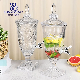  2 Liter Engraved Glass Dispenser Transparent Glassware Water Juice Beverage Dispenser with Tap for Restaurant Hot Selling Glassware