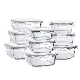  Airtight Pyrex Glass Box Lunch Box with BPA Free Lid