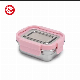  Eco-Friendly Airtight Stainless Steel Kids Food Container Storage Box with Steel Plastic Lid Dinner Lunch Box