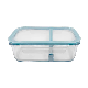  Airtight Round Rectangular Square Borosilicate Glass Food Container Storage Boxes with 2 Compartment Food Container