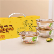  Two-Piece Set Round Lid Preservation Container Household Glass Preservation Bowl