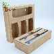 Bamboo Wood Airtight Food Bag, Cling Film Storage Box Bag Dispenser Rack for Kitchen