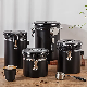  Stainless Steel Coffee Grounds and Beans Container Canister Tea Sugar Vacuum Coffee Canister with Measuring Scoop