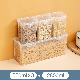  Amazon Best Sale 4PCS Set Clear Plastic Container Set with Buckle Kitchen Organizer Pantry Organization Storage Food Containers