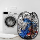 Black Dirty Mesh Laundry Basket - Foldable Collapsible Mesh Popup Laundry Hamper