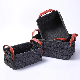  Felt Fiber Cheap Hand-Woven Rattan Laundry Clothes Picnic Wicker Gift Fruit Hanging Woven Storage Baskets
