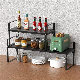  Stackable Cabinet Shelf Organizers, Countertop Organizer Expandable Storage Shelves Cupboard Stand Spice Rack for Kitchen