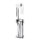  Black Home Basics Wire Collection Free-Standing Toilet Paper Towel Holder