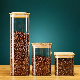  Kitchen Food-Grade Bamboo Wood Lid Moisture-Proof Glass Jar