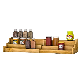  3-Tier Expandable Adjustable Kitchen Spice Rack Organizer Wooden Bamboo Spice Rack